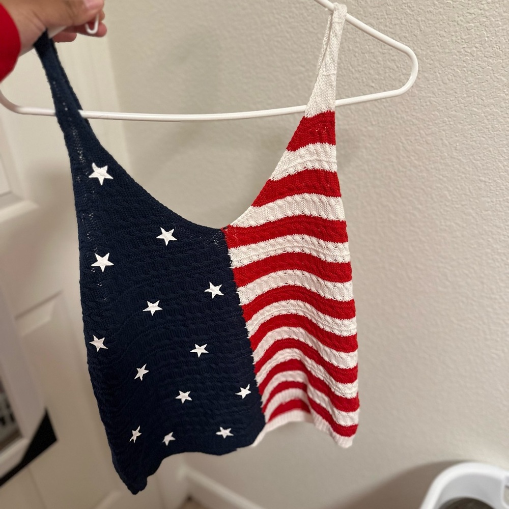 stars and stripes crop shirt